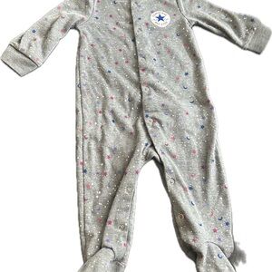 Converse Gray Star and Moon Kids Footie